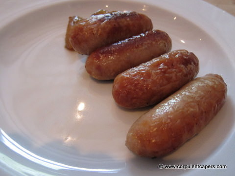 Middle White Pork Sausages with Caramelised Apples